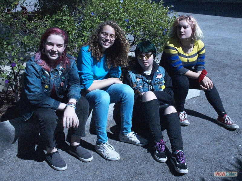 The band Feminoid. From left to right: Cameron Semple, Talia Joffe, Madi Gubser(me), and Jehan Shemesh. 